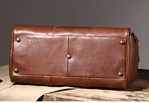 Custom 20inch Genuine <b>Leather</b> Duffle <b>Bag</b> Classic Vintage <b>Weekender</b> Overnight Travel <b>Bag</b> for <b>Men</b> - Product Image 2