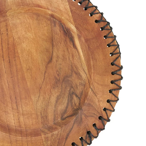 Assiettes rondes en bois massif Style de conception campagnarde durable sur mesure à vendre - Product Image 5