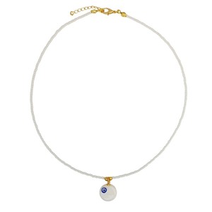 Collier pendentif œil maléfique tendance, accessoire élégant - Product Image 1