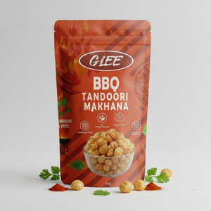 Glee Impex Makhana BBQ Tandoori épicé faible en gras, fumé et grillé, sans cholestérol, sans gluten, avec une saveur authentique de barbecue indien - Product Image 3