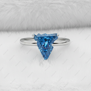 Idées de cadeaux de Noël originales, bague en diamant unique personnalisée de 3 carats, cheval bleu fantaisie, pour maman, femme, moins de 500 € pour 2025 - Product Image 2