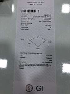 Aniva เพชร1.02Ct มรกตเจียระไนแบบหลวมสำหรับทำเครื่องประดับที่มีใบรับรอง IGI CVD HPHT - Product Image 5