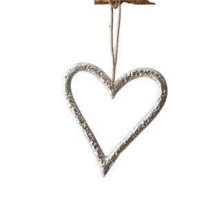 Adornos colgantes de corazón de Metal hechos a mano, árbol decorativo de Navidad, decoración festiva para fiestas - Product Image 3