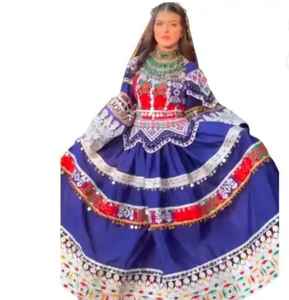 Afghan Couple Vintage Dresses Knee Length Afghan Handmade 3 Piece Couple Vintage Dresses In Lower Price And Low MOQ - Product Image 5