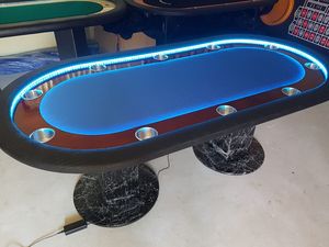 โต๊ะโป๊กเกอร์พับได้เกรดคาสิโนหรูหราทันสมัยดีไซน์ไม้กลมปรับแต่งได้สำหรับการพนันไพ่นกกระจอก - Product Image 2