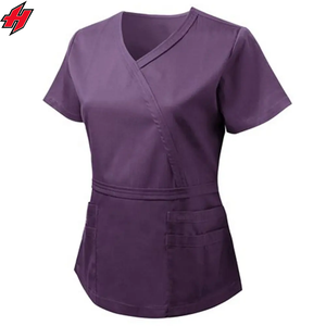 Hôpital personnalisé élégant Spa uniforme multi poches femmes confortable tissé médical gommages uniforme ensemble soins infirmiers gommages pour les femmes - Product Image 4
