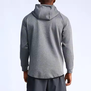 Sweat à capuche d'hiver pour homme de haute qualité avec broderie, personnalisable, uni, teinture unie, coupe ample, polaire pour vêtements de sport - Product Image 3