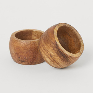 ชุดแหวนผ้าเช็ดปากทำจากไม้อุปกรณ์สำหรับอาหารค่ำทำด้วยมือ - Product Image 6