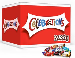 Celebrations Paquete de Barras de Chocolate a Granel, Caja Multipack de 2.4 kg – Surtido de Chocolates, Barras y Dulces - Product Image 1