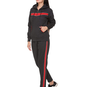 Low Moq Custom Design Women <b>Tracksuits</b> Outdoor Use Women Clothing Solid Color <b>Plain</b> <b>Tracksuit</b> - Product Image 2