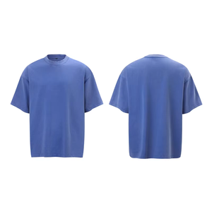 Venta al por mayor 100% puro algodón camiseta logotipo personalizado impreso media manga cuadrado de gran tamaño 250 gramos pesado Boxy Fit estilo Suelto - Product Image 4