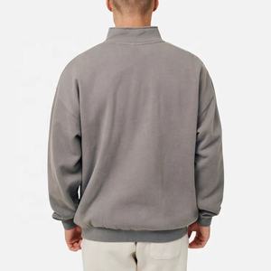 Confortable chaud hommes 100% coton épais polaire écologique coupe-vent décontracté pull sweat 2 pièces pour l'hiver Streetwear - Product Image 2