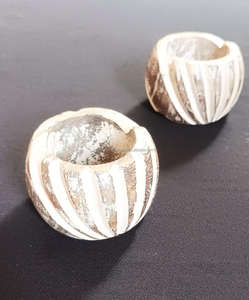 Anillos para Servilletas, Posavasos y Manteles Individuales de Madera Vintage Hechos a Mano, Ecológicos, Accesorios de Cocina de la India para Bodas, Manualidades - Product Image 1