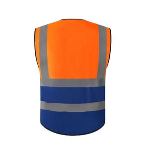Pakistan Usine En Gros Gilet De Sécurité Orange Polyester pour L'usure Extérieure avec Strass Technics OEM Service Disponible - Product Image 2