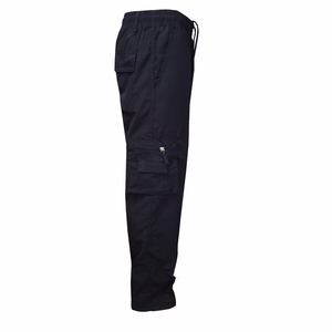 Outdoor Men's Cargo Pants High Quality Multi-Pocket Casual Solid Breathable Trousers Drawstring Closure Plain Dyed Front Style - Product Image 3