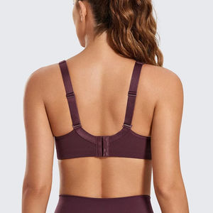 Soutien-gorge de sport respirant et à séchage rapide de qualité supérieure pour femmes, broderie de logo personnalisée, plumes, réglable, sans couture, pour la gym, l'entraînement et la course à pied - Product Image 5