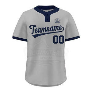 Dernier style de maillot de baseball à 2 boutons-Design personnalisé grande taille écologique 100% polyester vente en gros - Product Image 3