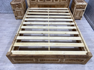 Premium Quality Modern Solid <b>Wood</b> Foldable Adjustable <b>Bed</b> <b>Frame</b> <b>with</b> <b>Storage</b> Space Saving and Hand Carved Design for Bedroom - Product Image 5