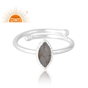 Anillo de piedras preciosas de labradorita Natural de Plata de Ley 925, joyería personalizada para mujer, regalo para ella - Product Image 3