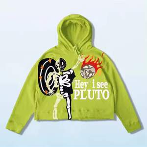 Streetwear en coton à quantité minimale de commande basse, sweat à capuche à impression bouffante vierge, sweat à capuche personnalisé avec bords coupés, vente en gros - Product Image 1