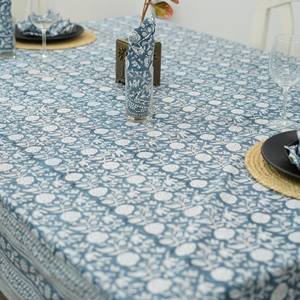 Mantel de algodón 100% hecho a mano rectángulo de tamaño personalizado con diseño floral impreso para decoración de bodas o fiestas de hoteles en casa - Product Image 5