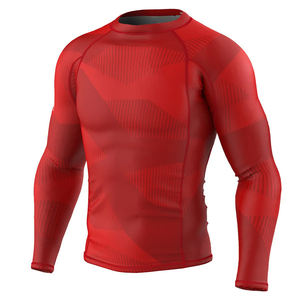 Manches longues, respirant, rashguard pour homme, confortable, qualité de gros, impression numérique personnalisée, polyester/nylon, vêtements de sport de fitness, haute qualité - Product Image 1
