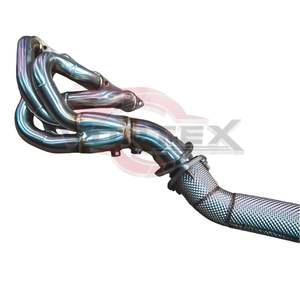 Système d'échappement électronique Vortex en acier inoxydable doré pour Ferrari 430, section complète Catback avec collecteur et tuyau de descente - Product Image 4