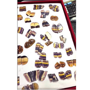 33 paires ou 3 pièces ensemble Fluorite naturelle 12-45mm sculpture poire Rectangle pierre 2350 Cts Lot Iroc ventes qualité fantaisie pierre précieuse en vrac - Product Image 5