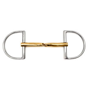 แหวนทอง Dee คุณภาพพรีเมี่ยมและ bradoon หลวมแหวนบิตหวานสำหรับการขี่ม้าสภาพสินค้าใหม่สำหรับม้าที่มั่นคง - Product Image 1