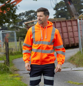 Winter Safety Jacket: High-visibility, <b>Waterproof</b>, And Warm For Men And Black Color Reflective Tape - Product Image 3