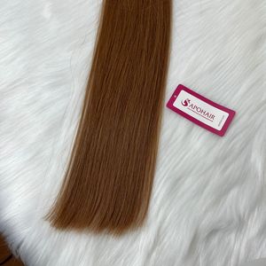 Meilleure vente 24 pouces droite Remy Extensions de cheveux Cool Color #33H 24K plaqué or 100% Machine à tisser les cheveux humains - Product Image 2
