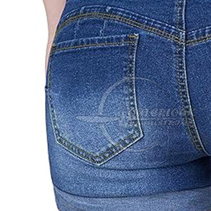 2025 elegantes pantalones vaqueros para mujer, pantalones cortos transpirables para mujer, pantalones cortos vaqueros ligeros de diseño personalizado para mujer - Product Image 5