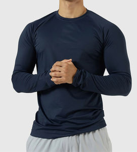 Chemise de compression pour couche de base pour hommes Vêtements athlétiques de yoga et de fitness Chemises en polyester de compression à manches longues Couche de base pour hommes - Product Image 5