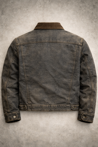 Chaqueta de Trabajo para Hombre, Estilo Vintage, Lavada, de Lona de Pato, Chaqueta Utilitaria con Cierre, Estilo Detroit - Product Image 3