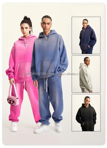 Sweat-shirt à capuche vintage délavé à l'acide surdimensionné avec logo personnalisé, design tendance 2023 BEW0185, 375GSM, pour unisexe - Product Image 3