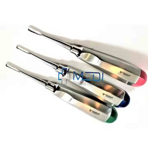 Ensemble d'élévateurs dentaires manuels en acier, kit d'instruments chirurgicaux pour l'extraction dentaire et l'élévation des racines, réutilisable - Product Image 1