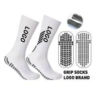 Chaussettes de football antidérapantes personnalisées de qualité supérieure, douces, épaisses, professionnelles, avec logo imprimé sur le bas, motif de football