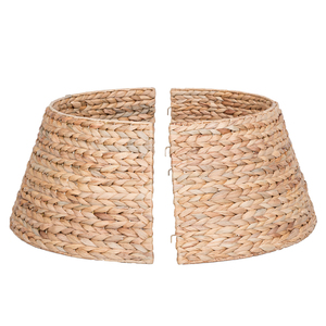 Jupe d'arbre en jacinthe d'eau tissée naturelle pour décorations de Noël pour l'espace domestique, artisanat en gros - Product Image 3