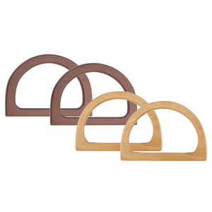 Poignées de sac en bois personnalisables pour sacs au crochet, fabriquées en bois écologique, parfaites pour les marques et les distributeurs - Product Image 1