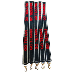 Correa de Bolso Personalizada GO TEXANS con Cuentas, Correas de Bolso con Cuentas de Semillas Blancas y Doradas, Accesorios de Moda por glowin fashion - Product Image 1