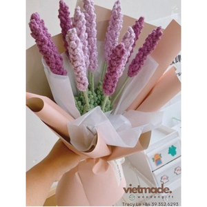 Crochet en gros très vendu Décor floral Lavande Crochet Fleurs fait à la main Joli crochet en coton de lait Crochet multicolore - Product Image 2