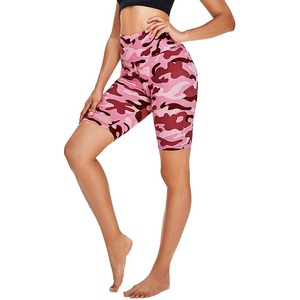 Shorts de Yoga para Mujer, Cintura Media, Transpirables, Resistentes al Viento, de Secado Rápido, Tejido de Spandex/Poliéster, Casuales, Deportivos, para Gimnasio, Novedad al por Mayor - Product Image 1