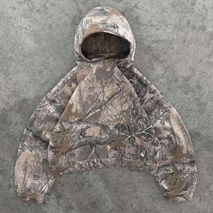 Sweat à capuche zippé camouflage numérique personnalisé 100% coton Streetwear vintage Imprimé intégral Sweat à capuche camouflage de chasse Technique brodée - Product Image 4