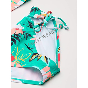 Ropa de gimnasio de playa de 2 piezas de verano para mujer, conjunto de sujetador de Bikini de Yoga para mujer, Sujetador deportivo con correa cruzada, bragas de baño estampadas para mujer y Niña - Product Image 3