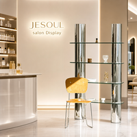 Présentoir métallique pour salon, meuble de présentation LED, présentoir pour spa, mobilier de beauté, lit de traitement, bureau de réception, soins de la peau