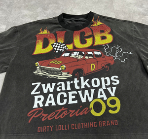 Camiseta de punto de algodón 100% de 300GSM para hombre, de corte holgado, estilo hip-hop de lujo vintage, personalizada en 3D, con detalles DTG y pedrería. - Product Image 4