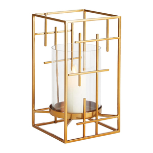 เชิงเทียนโลหะทรงสี่เหลี่ยมสไตล์ทันสมัยสำหรับตกแต่งงานแต่งงานตามฤดูกาลสำหรับเทศกาลคริสต์มาสตามบรรยากาศ - Product Image 1