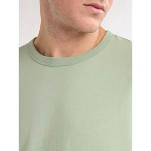 Beige 300g Camiseta de manga corta de algodón pesado Verano Cuello redondo Camisa suelta y base para hombres Mujeres Camiseta básica - Product Image 3
