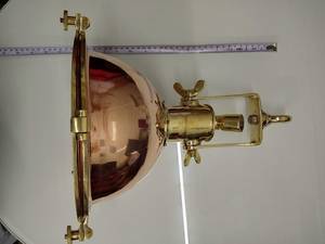 Beautiful Brass Ship <b>Light</b> Marine Brass and Copper Hanging <b>Small</b> <b>Light</b> with Hook Metal Gift by Calvin Handicraft - Product Image 5
