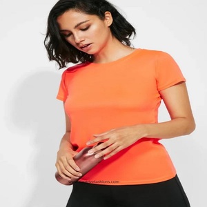 High Quality Classic Women's <b>T</b>-<b>Shirt</b> Comfortable Cotton Knitted for Outdoor Sports Casual Wear for Running Sessions Plain Tshirt - Product Image 6